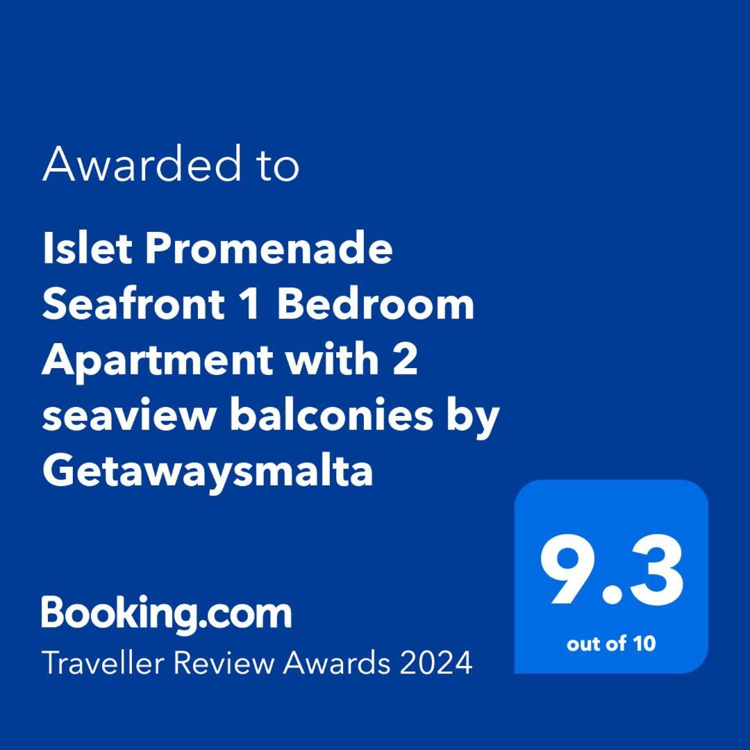 Islet Promenade Seafront 1 Bedroom Apartment With Sea View Balcony By Getawaysmalta Сейнт Полс Бей Екстериор снимка